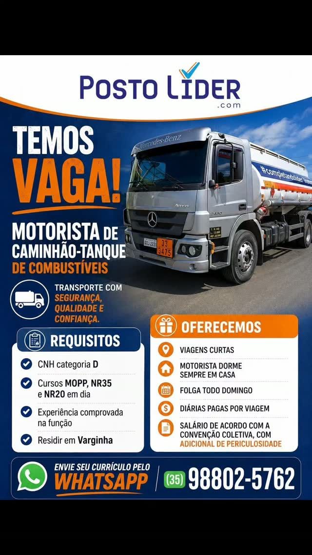 Você pode ser o(a) próximo(a) motorista do Completão! Envie já o seu currículo!